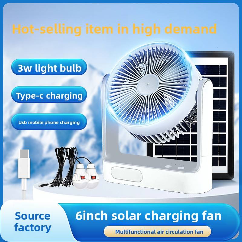 4-in-1 Solar Rechargeable Fan